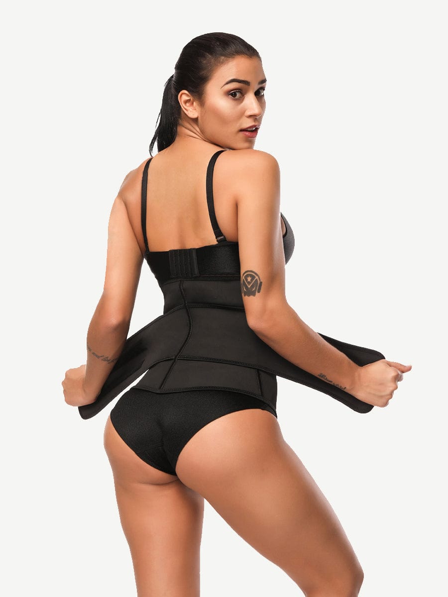 B180019BK01 — Long-Torso Latex Waist Trainer with 9 Steel Bones