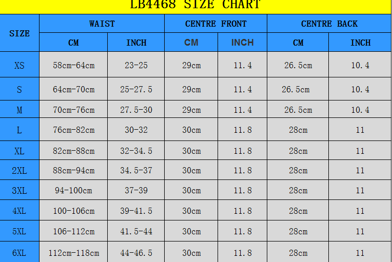 LB4468 — Ceinture gainante en latex avec 9 baleines et fermeture à agrafes