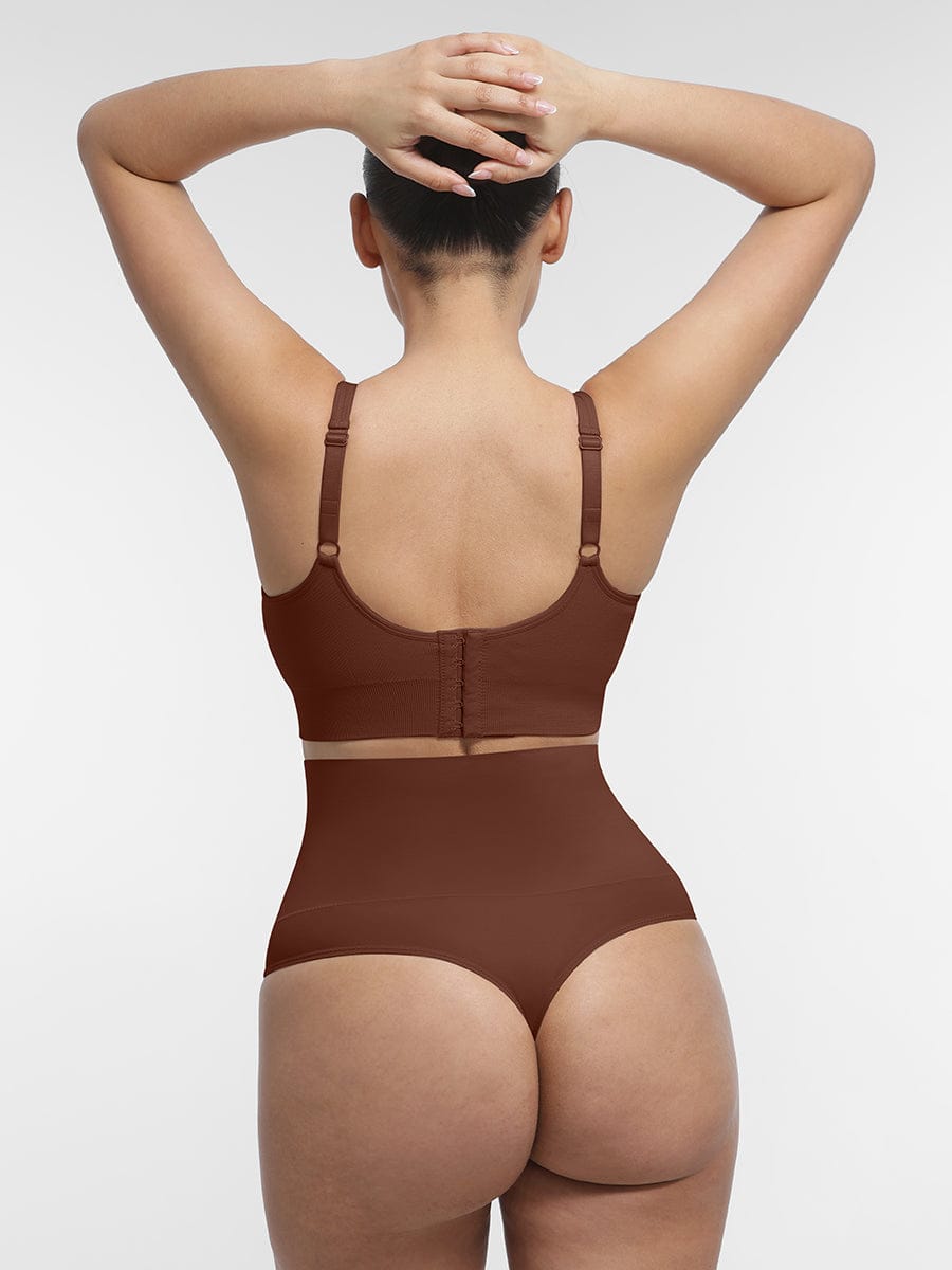 Soutien-gorge gainant à décolleté V et coussinets amovibles