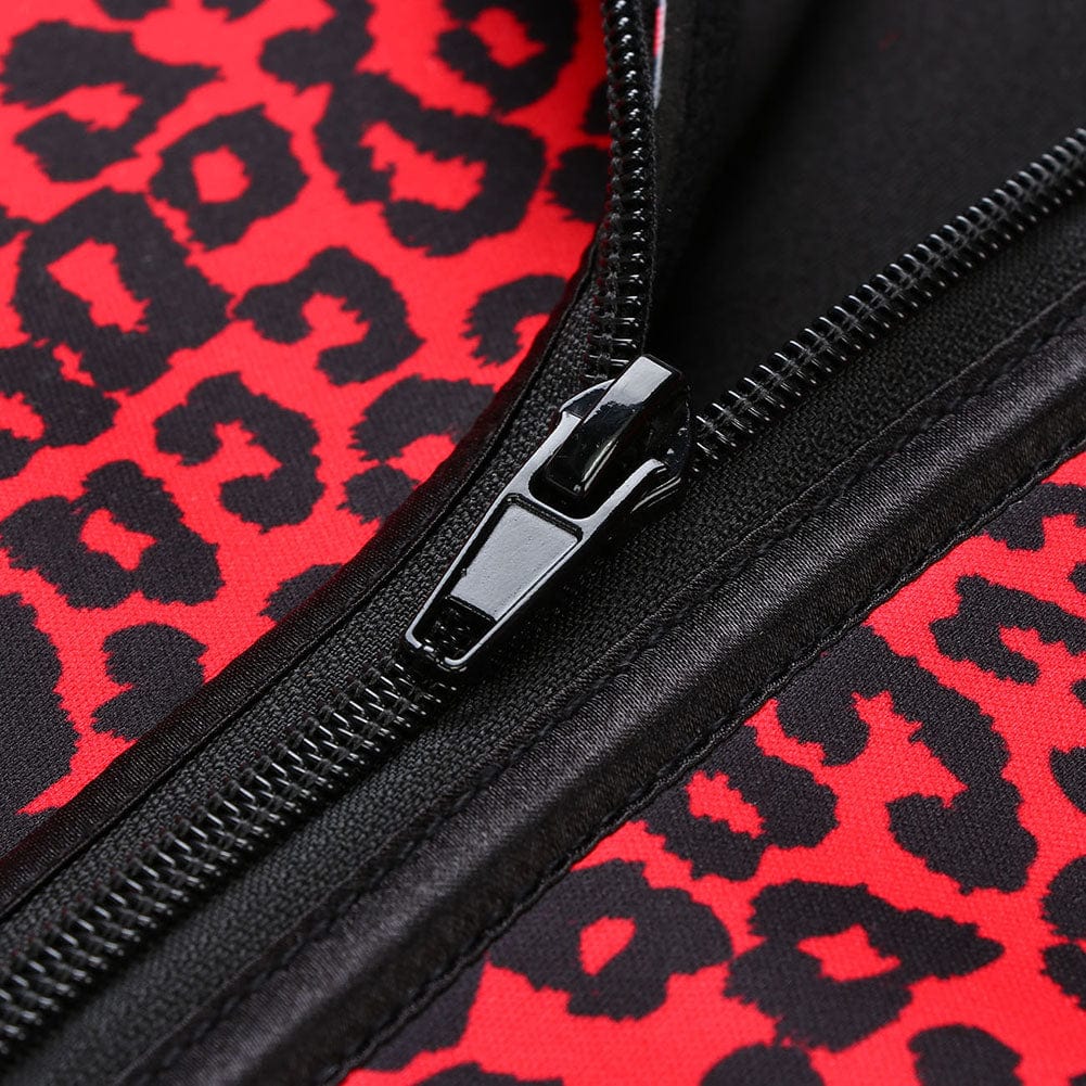 B195077 — Plus-Size Neoprene Waist Trainer with Leopard Belt