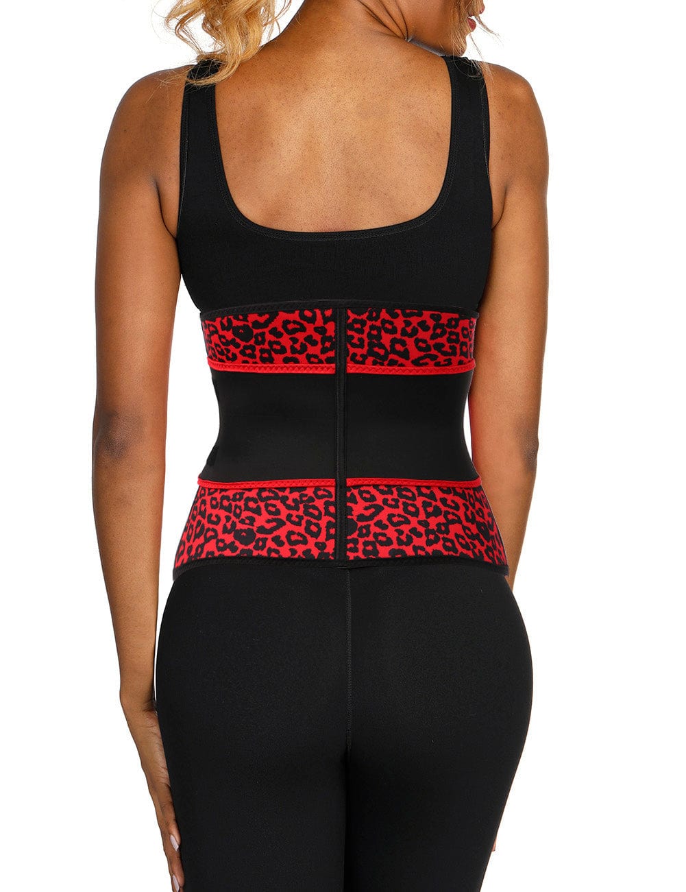 B195077 — Plus-Size Neoprene Waist Trainer with Leopard Belt
