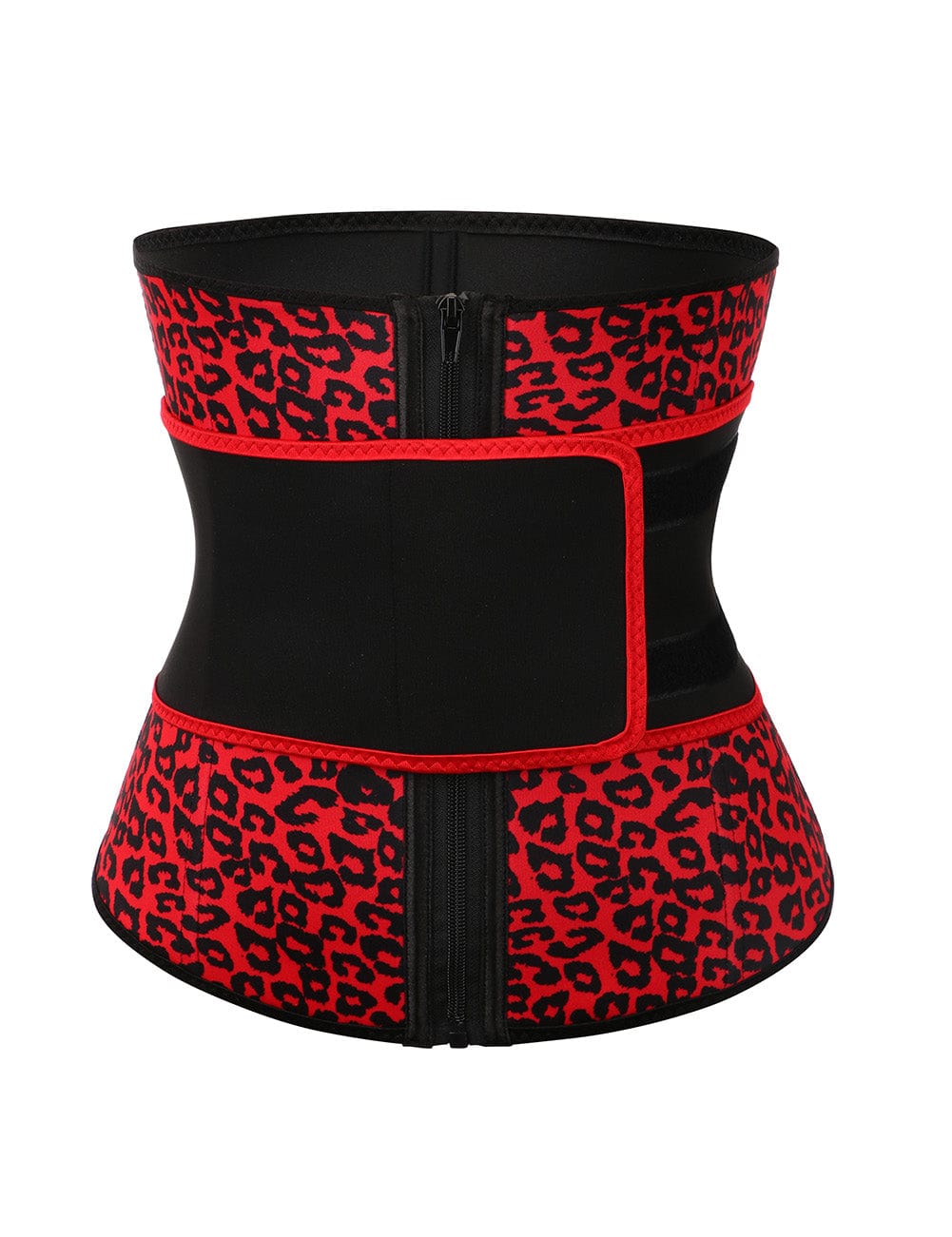 B195077 — Plus-Size Neoprene Waist Trainer with Leopard Belt