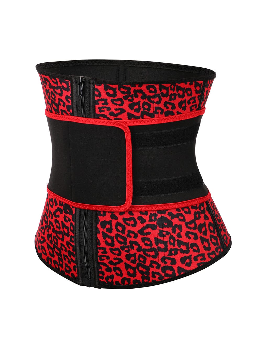 B195077 — Plus-Size Neoprene Waist Trainer with Leopard Belt