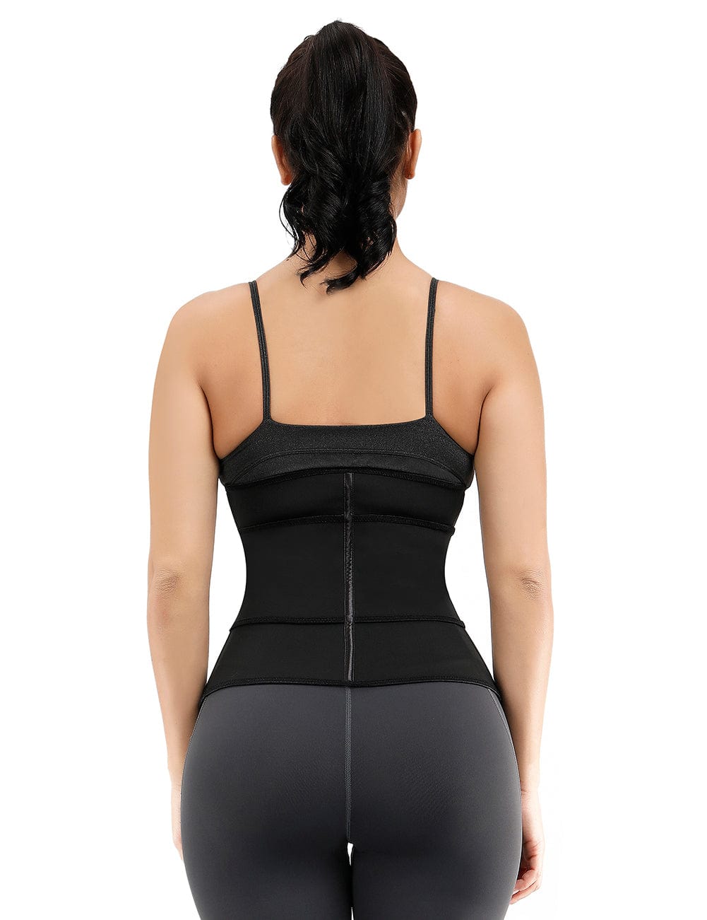 B195079 — Ceinture gainante grande taille doublée avec 7 baleines en acier