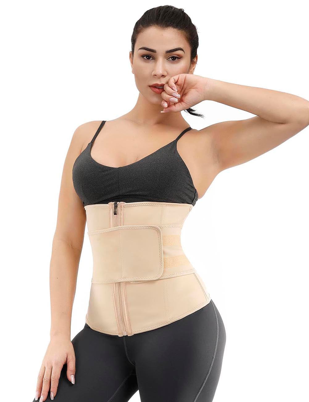 B195079 — Ceinture gainante grande taille doublée avec 7 baleines en acier