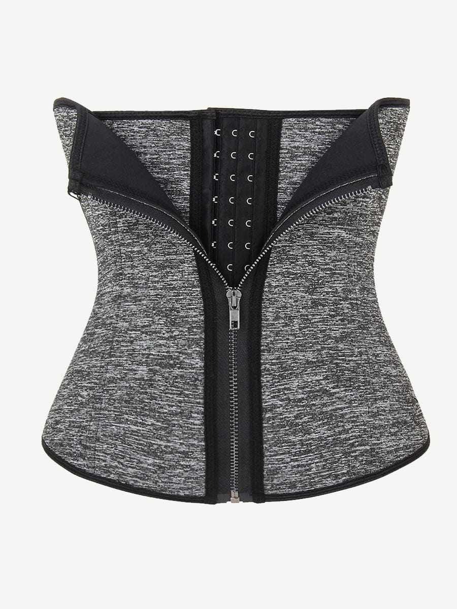 LB40080 — Ceinture gainante grande taille avec zip avant à double couche