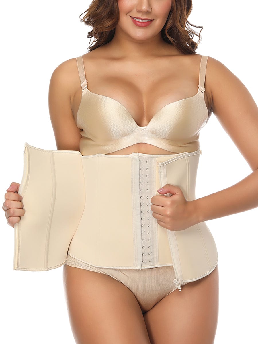LB40080 — Ceinture gainante grande taille avec zip avant à double couche