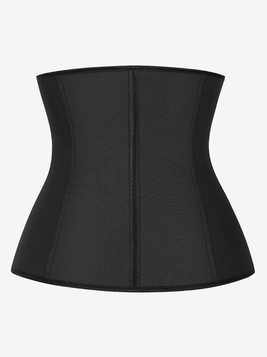 LB4468 — Ceinture gainante en latex avec 9 baleines et fermeture à agrafes