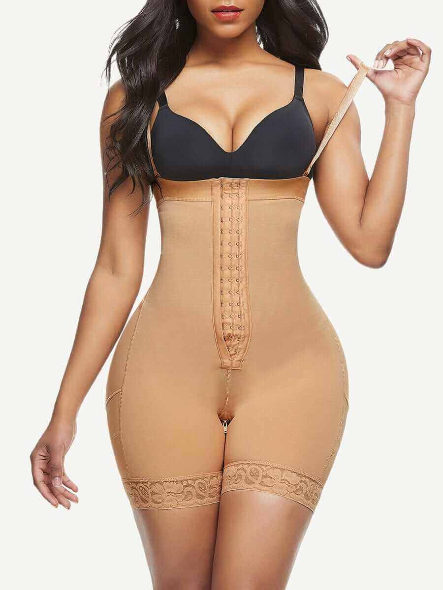 Gaine grande taille à dentelle et maintien abdominal