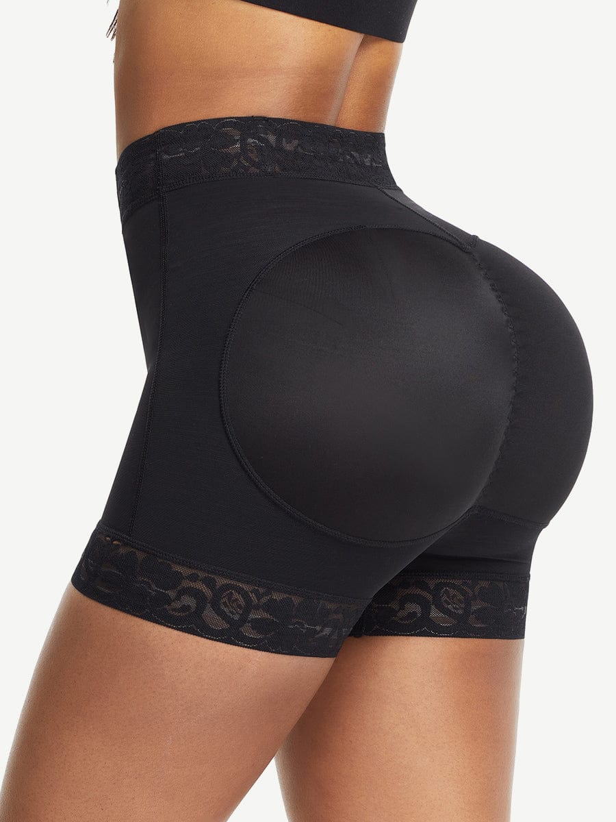 Culotte gainante taille haute à dentelle