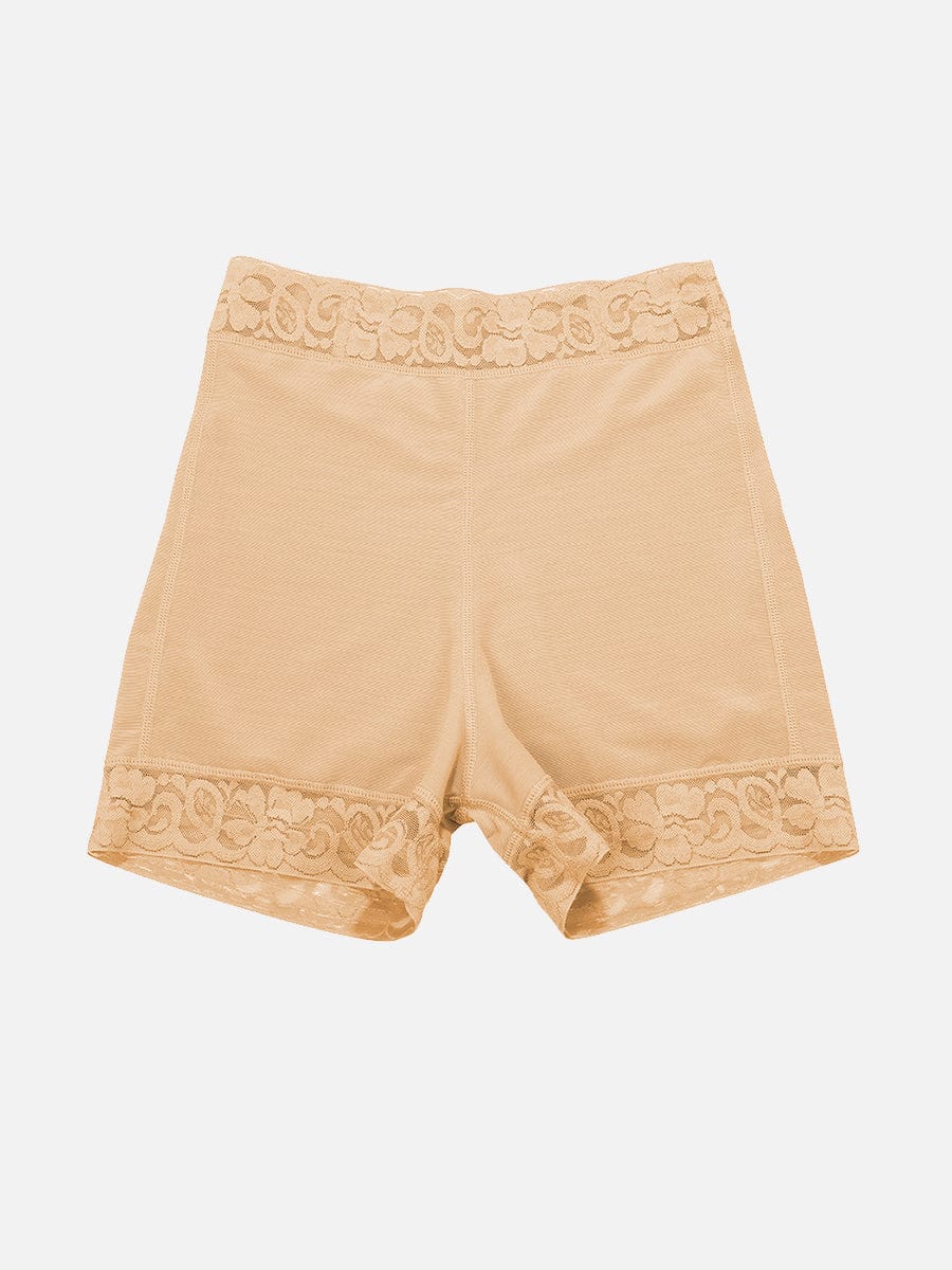 Culotte gainante taille haute à dentelle