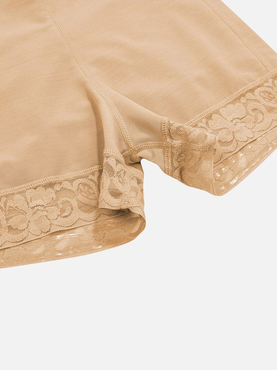 Culotte gainante taille haute à dentelle