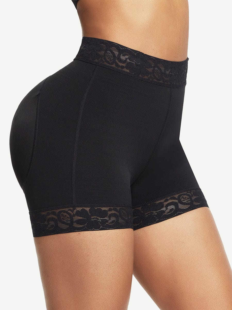 Culotte gainante taille haute à dentelle