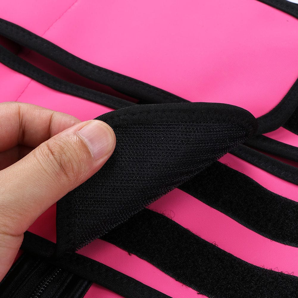 MT200078 — Ceinture gainante en latex grande taille avec zip et sangle réglable