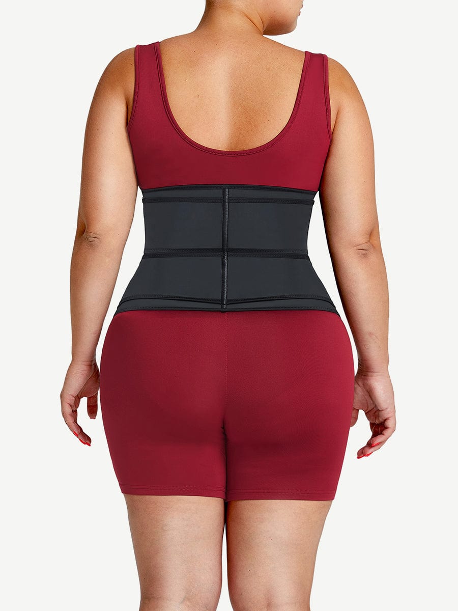 MT200078 — Ceinture gainante en latex grande taille avec zip et sangle réglable
