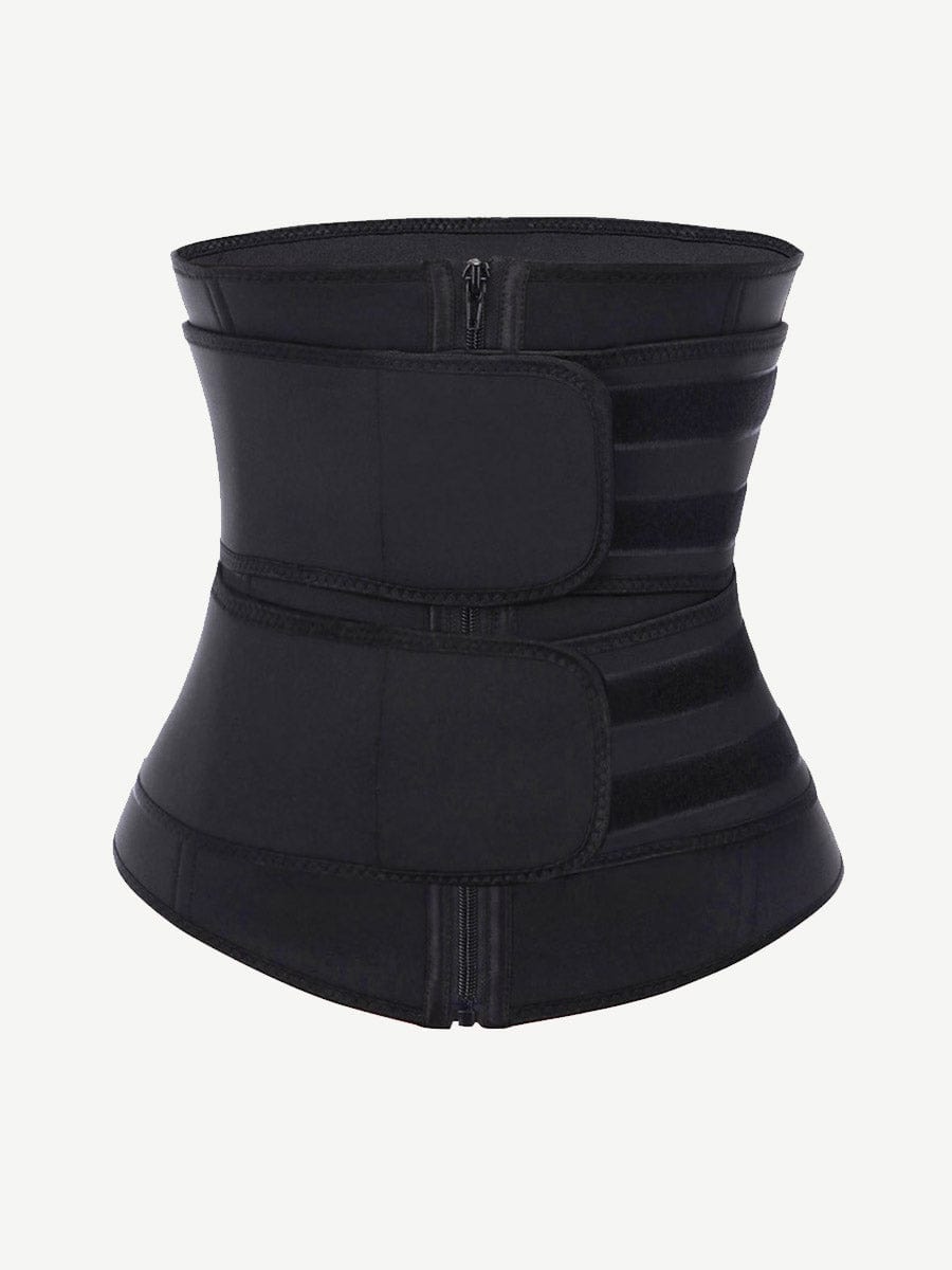 MT200078 — Ceinture gainante en latex grande taille avec zip et sangle réglable