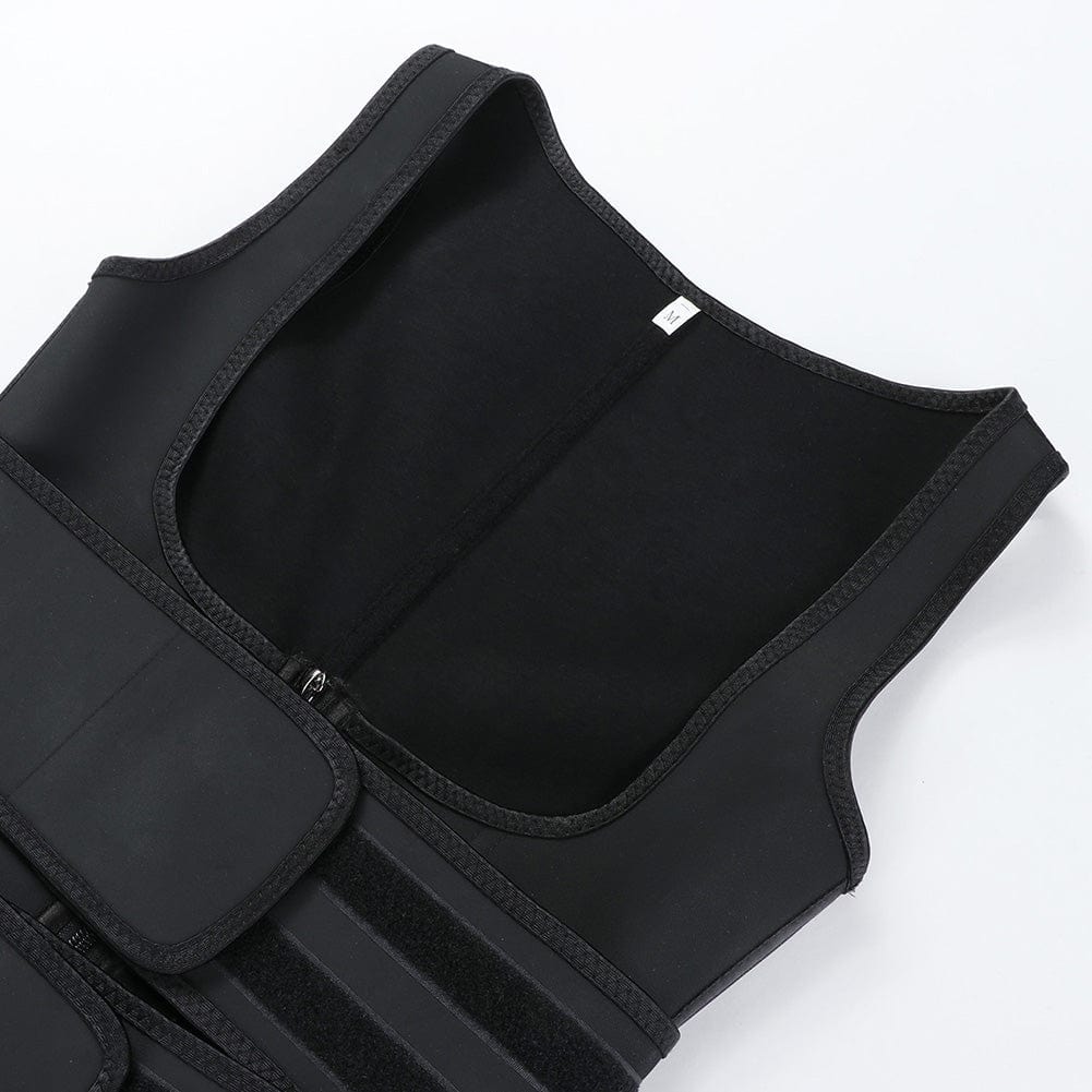 MT200079 — Latex Shaping Vest with Double Belts and Zipper