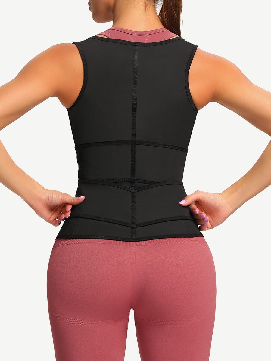 MT200079 — Latex Shaping Vest with Double Belts and Zipper