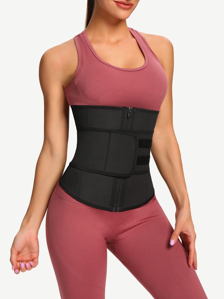 MT200080 — Latex Waist Trainer with 7 Steel Bones, YKK Zipper and Belt