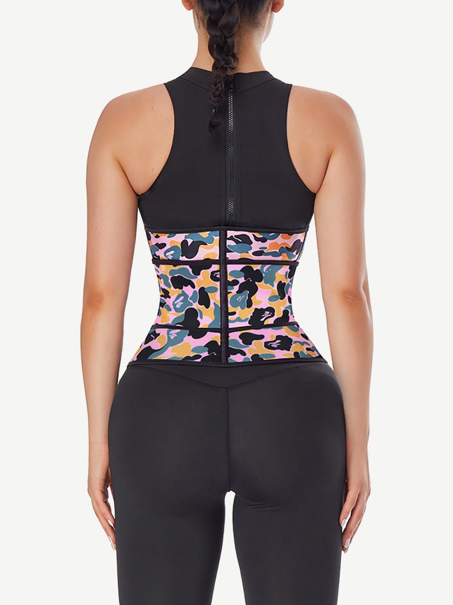 MT200090 — Ceinture gainante en latex camouflage avec sangle