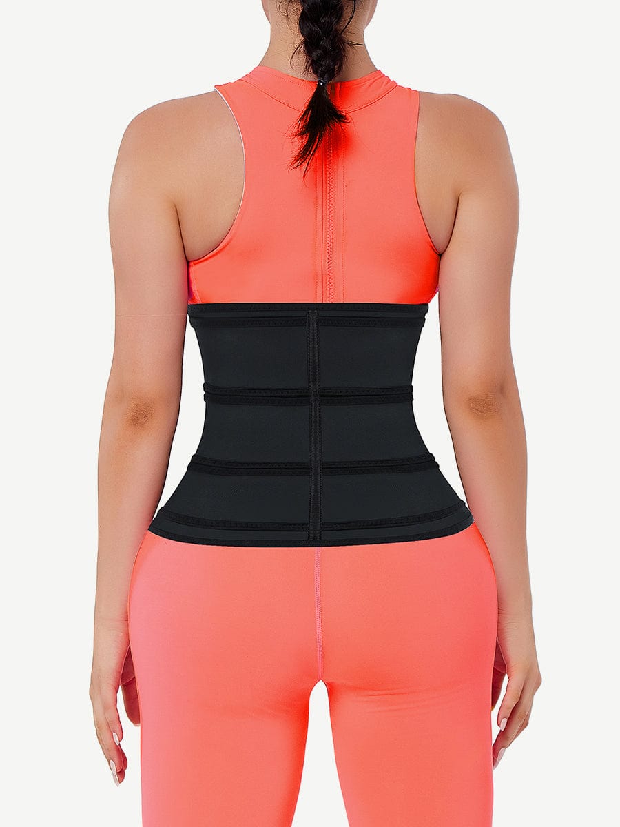 MT200091 — Ceinture gainante en latex avec agrafes et trois sangles