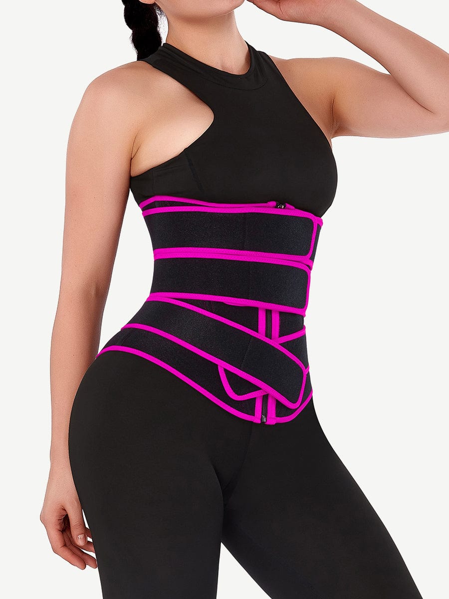 MT200113 — Neoprene Zip Waist Trainer with Three Belts
