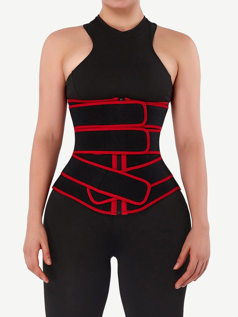 MT200113 — Neoprene Zip Waist Trainer with Three Belts