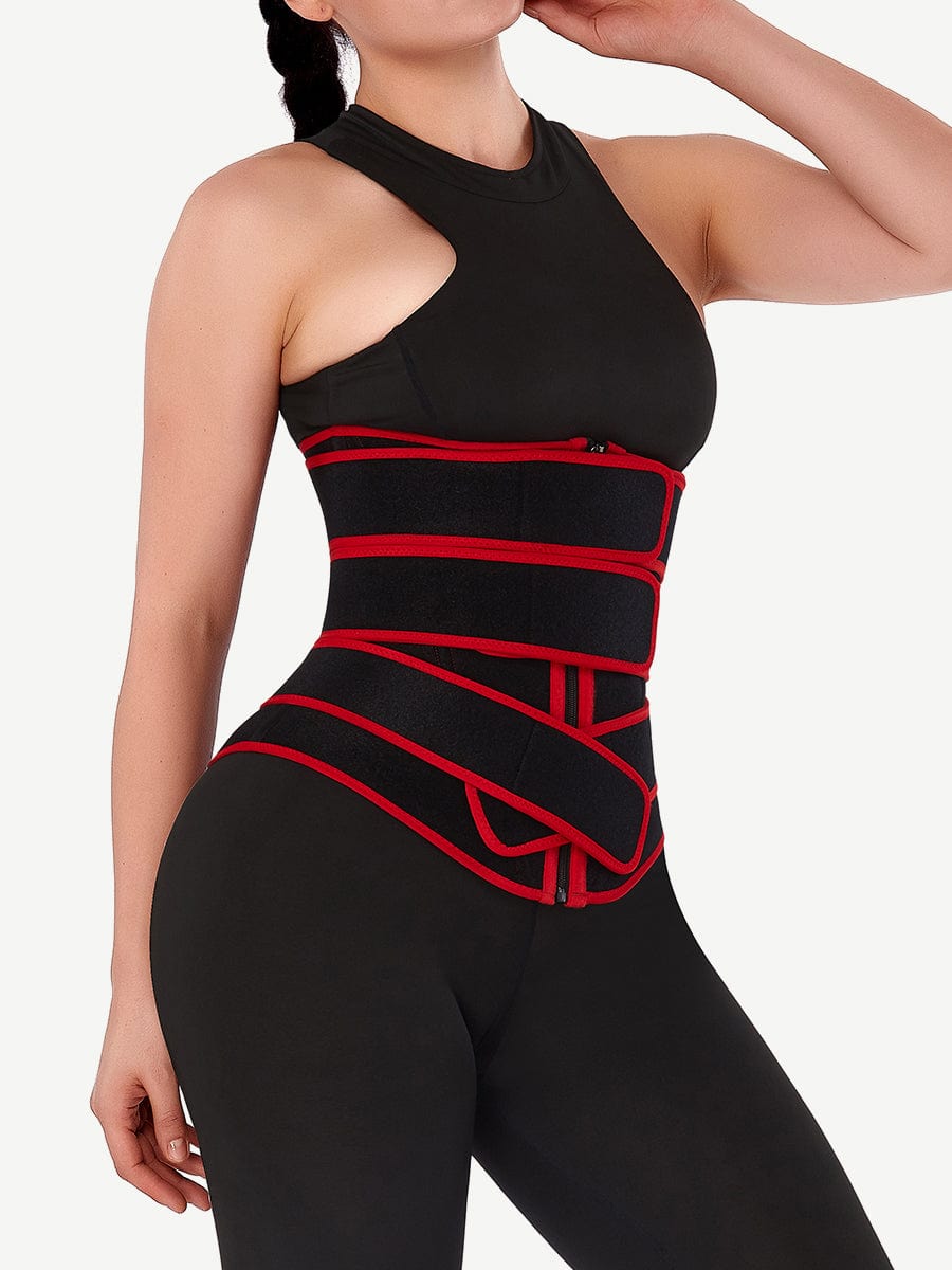 MT200113 — Neoprene Zip Waist Trainer with Three Belts