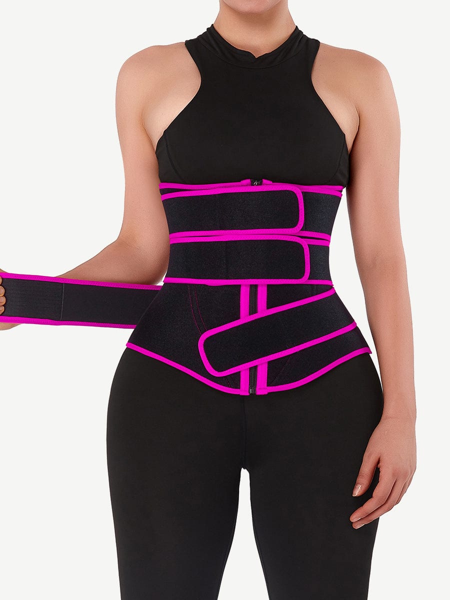 MT200113 — Neoprene Zip Waist Trainer with Three Belts