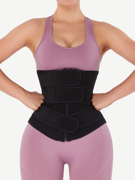 MT200113 — Neoprene Zip Waist Trainer with Three Belts