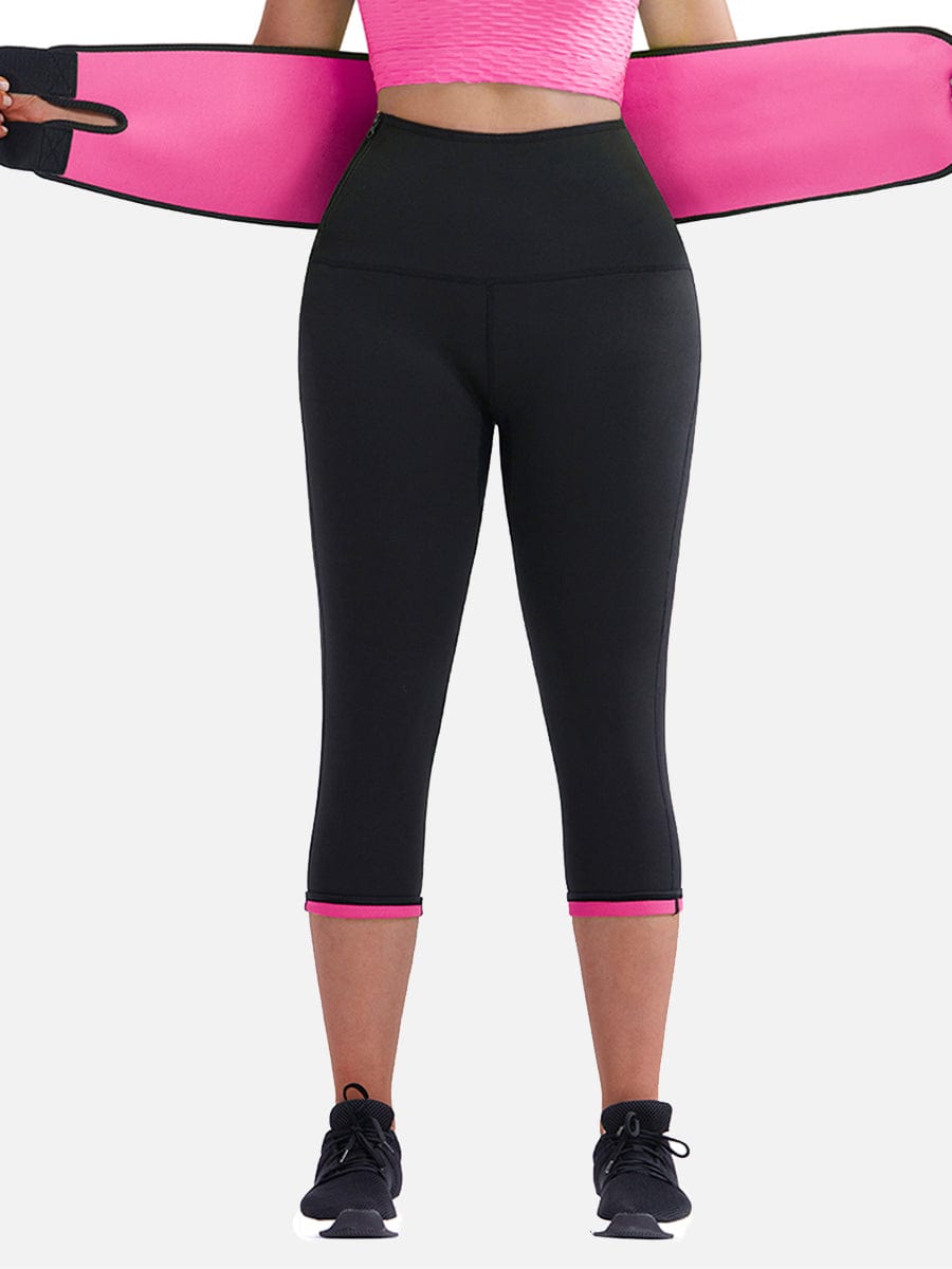 MT200131 — Plus-Size Neoprene Shaping Pants with Belt