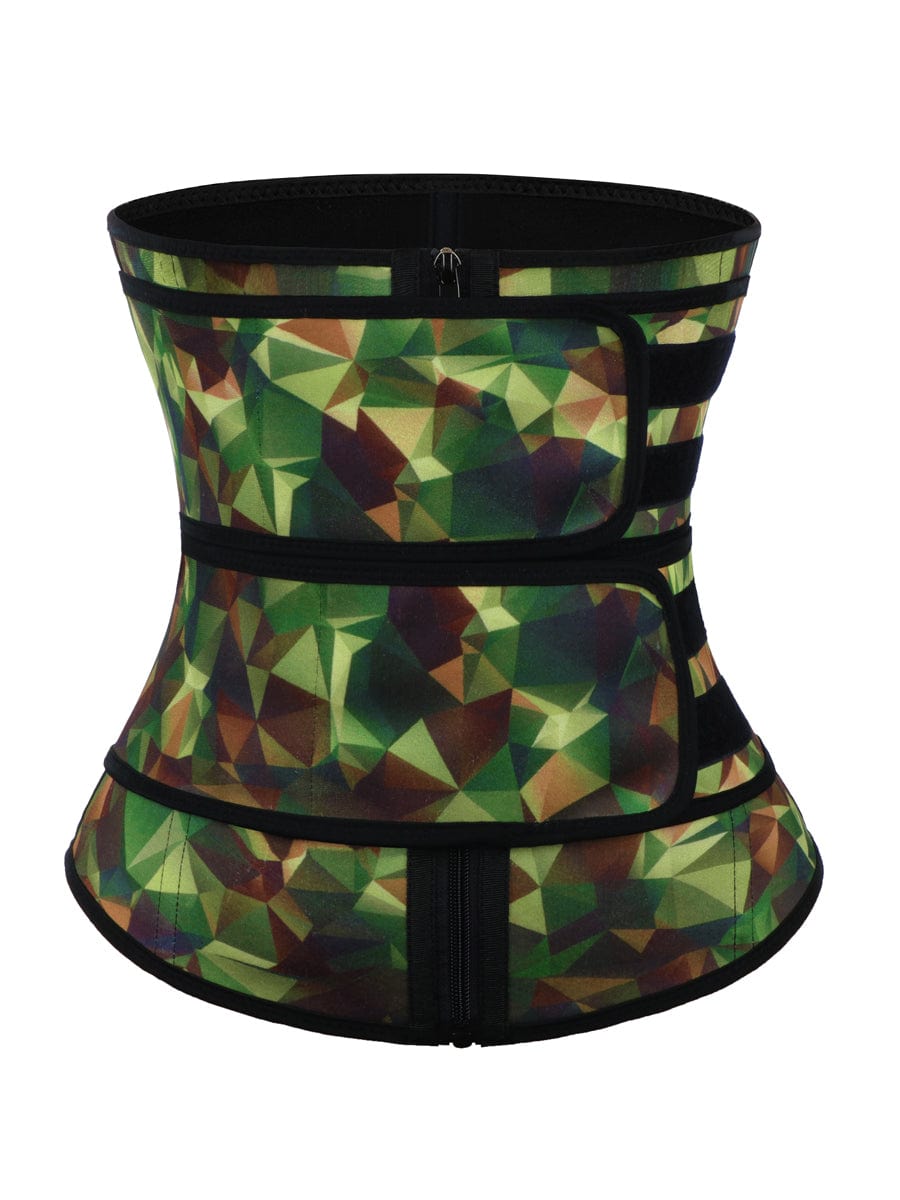 MT200135 — Ceinture gainante en latex camouflage à double sangle
