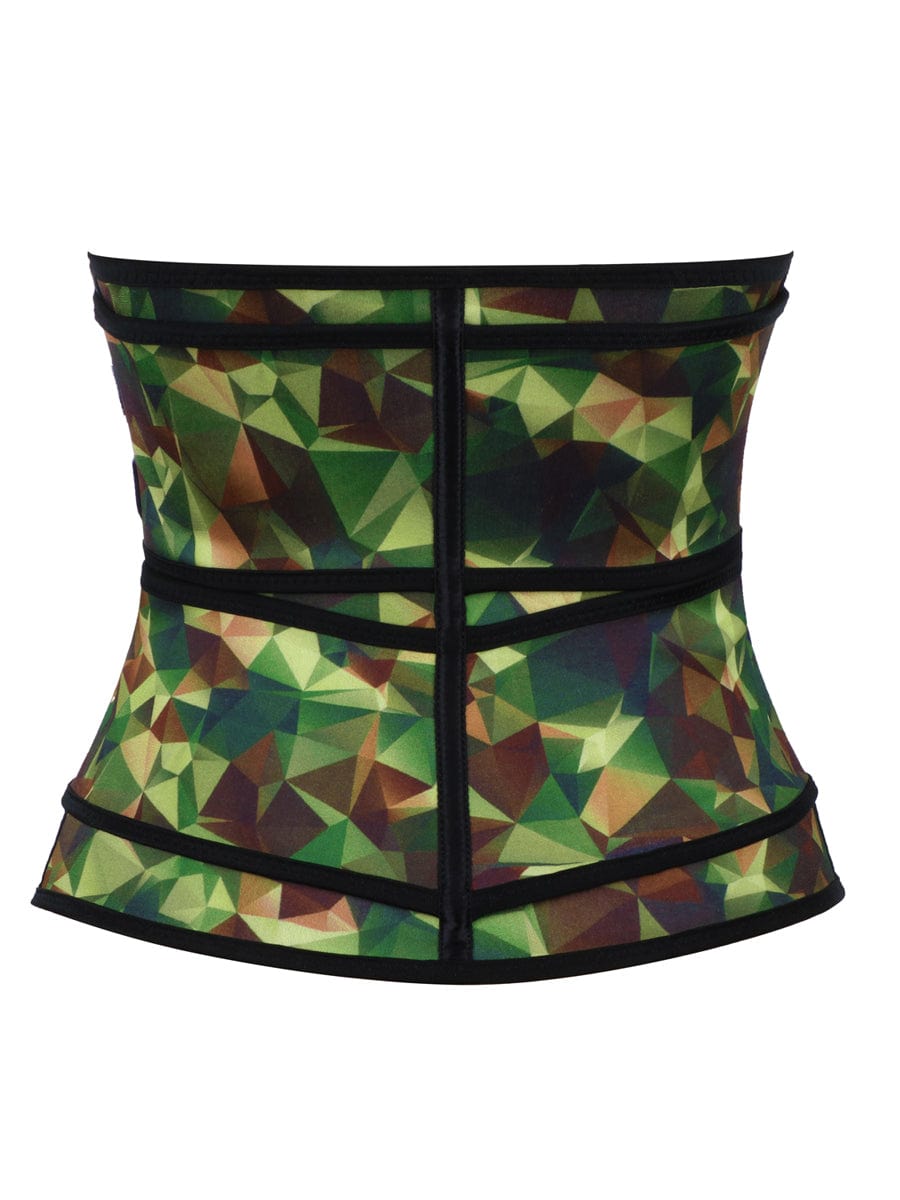 MT200135 — Ceinture gainante en latex camouflage à double sangle