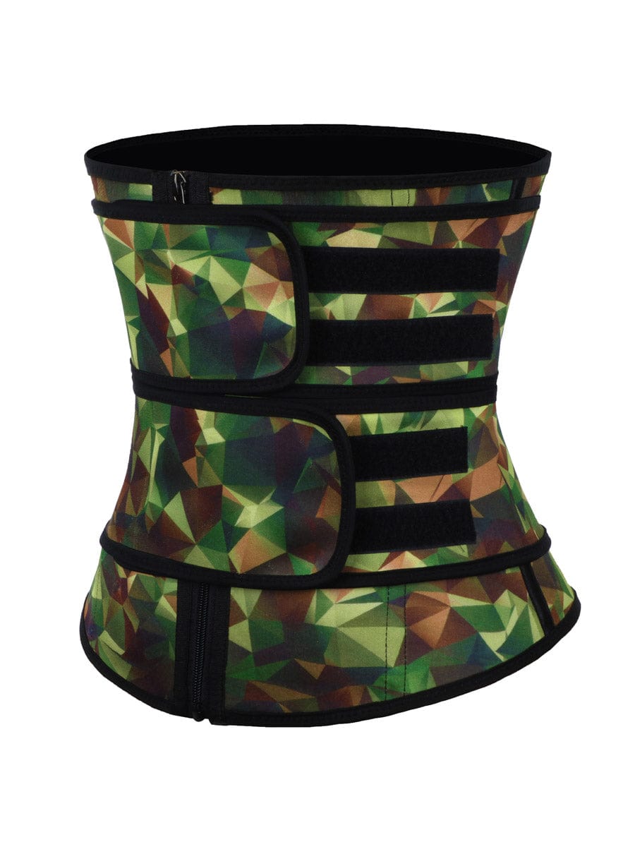 MT200135 — Ceinture gainante en latex camouflage à double sangle