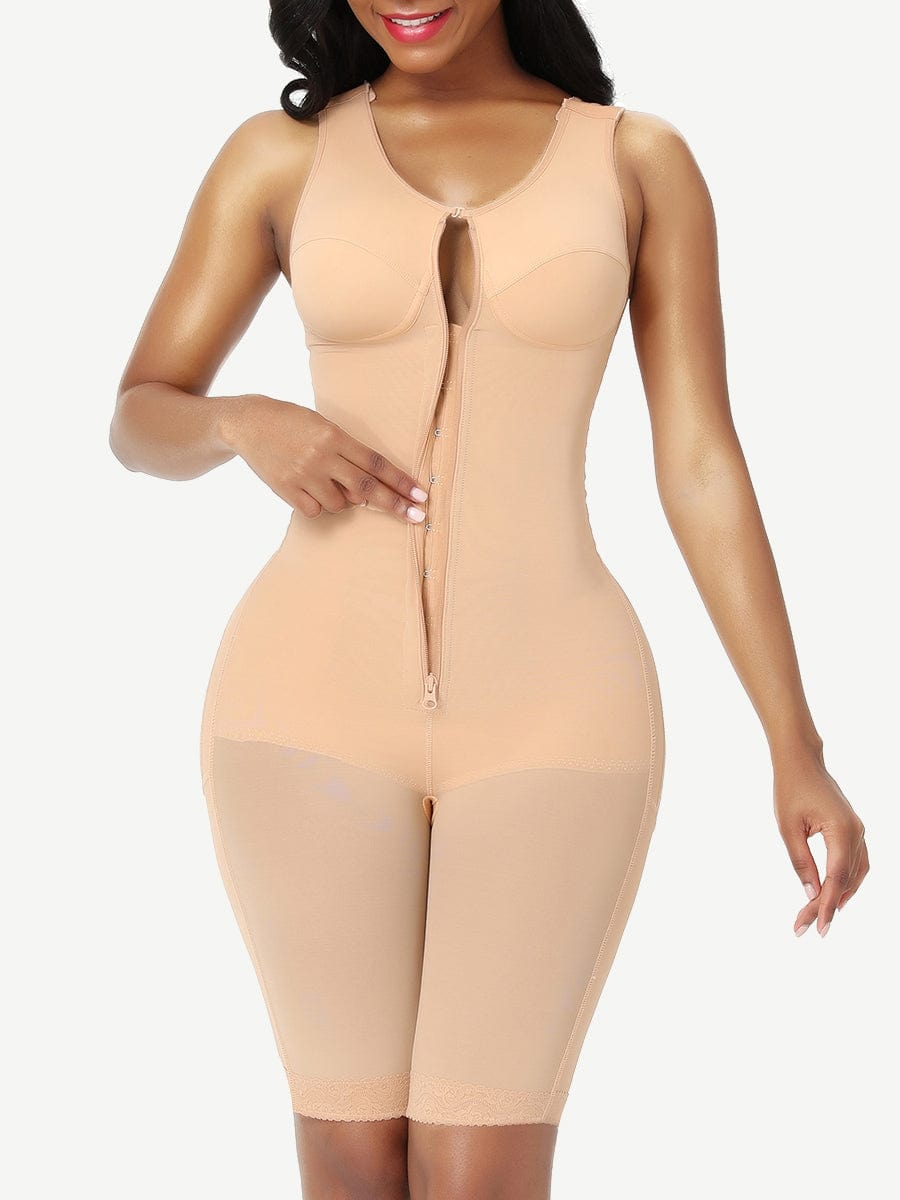 Gaine mi-cuisse à dentelle et poitrine extensible