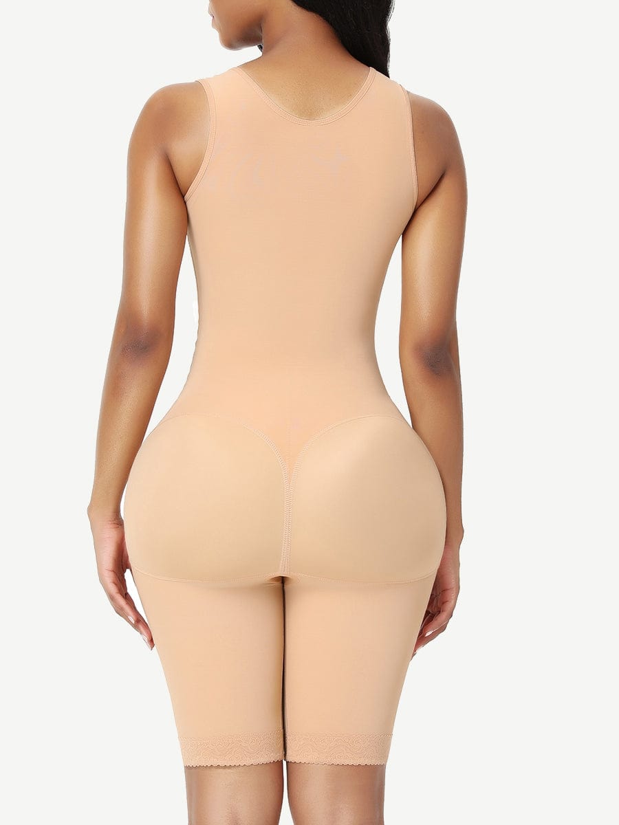 Gaine mi-cuisse à dentelle et poitrine extensible