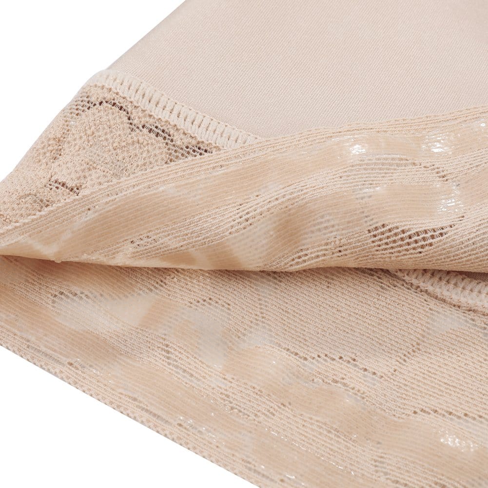 MT200257 — High-Waisted Lace Shaping Shorts with Removable Pads