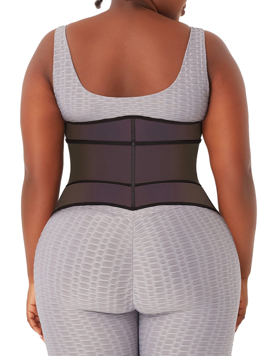 MT200307 — Ceinture gainante en latex à reflets arc-en-ciel