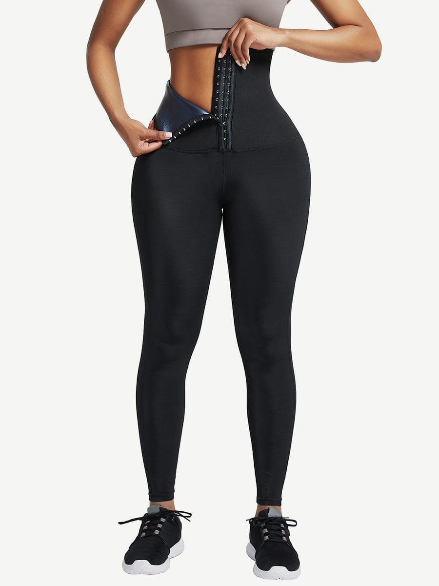 MT200422 — Legging gainant taille haute en néoprène avec agrafes réglables