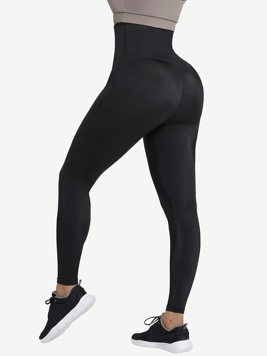 MT200422 — Legging gainant taille haute en néoprène avec agrafes réglables