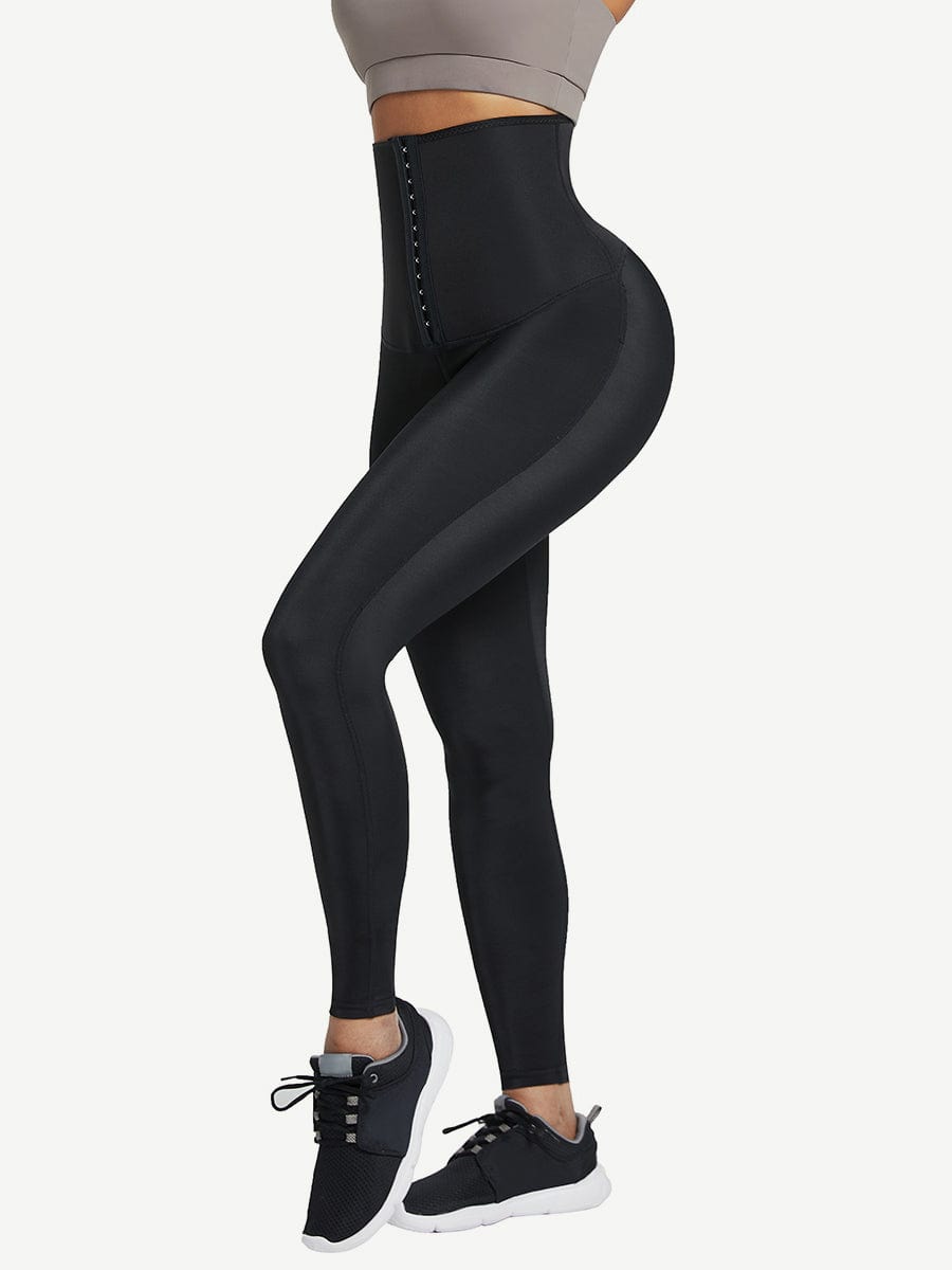 MT200422 — Legging gainant taille haute en néoprène avec agrafes réglables