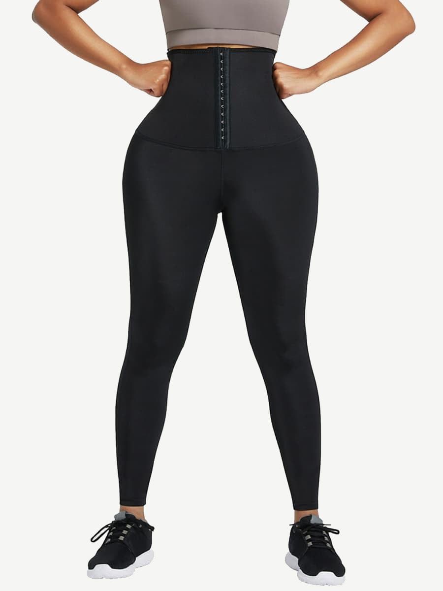 MT200422 — Legging gainant taille haute en néoprène avec agrafes réglables