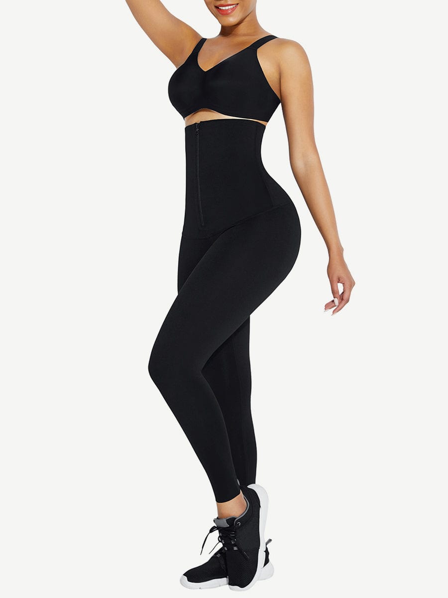 MT200430 — 2-in-1 High-Waisted Zip Shaping Leggings
