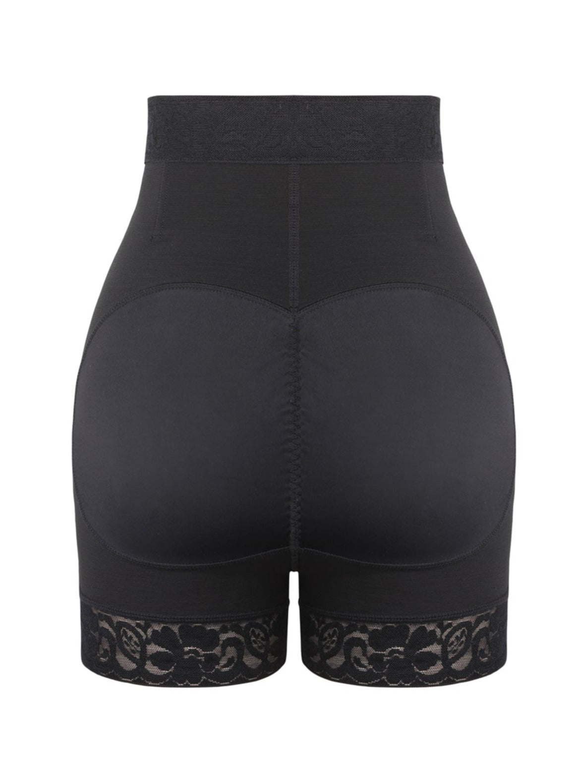 Short gainant taille haute à zip avant