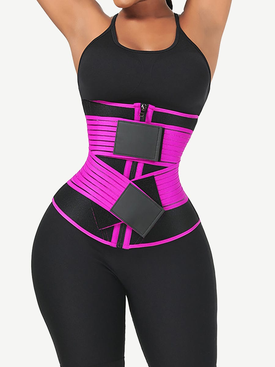 MT210297 — Long Neoprene Waist Trainer with Double Elastic Belts