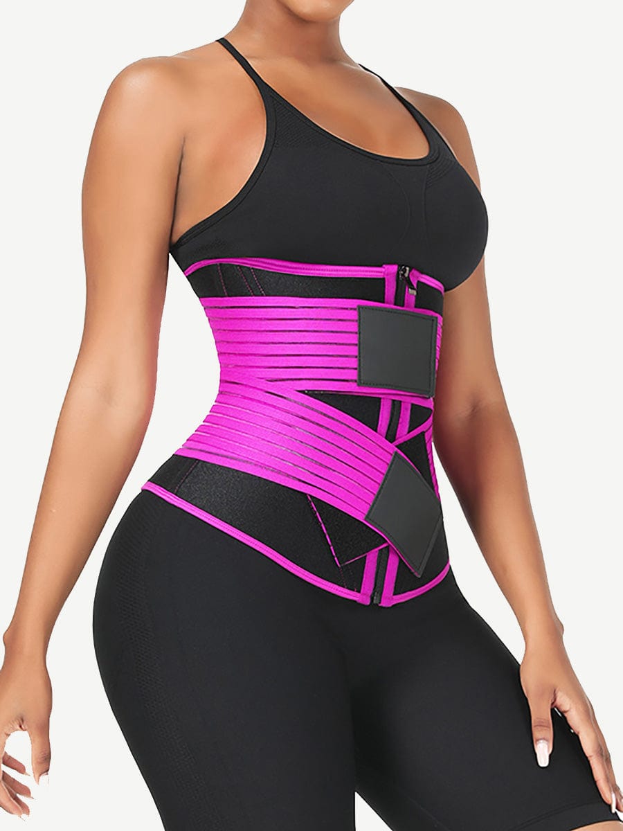MT210297 — Long Neoprene Waist Trainer with Double Elastic Belts
