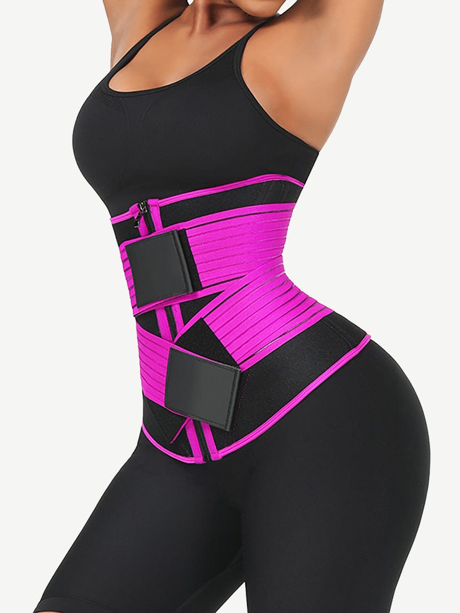MT210297 — Long Neoprene Waist Trainer with Double Elastic Belts