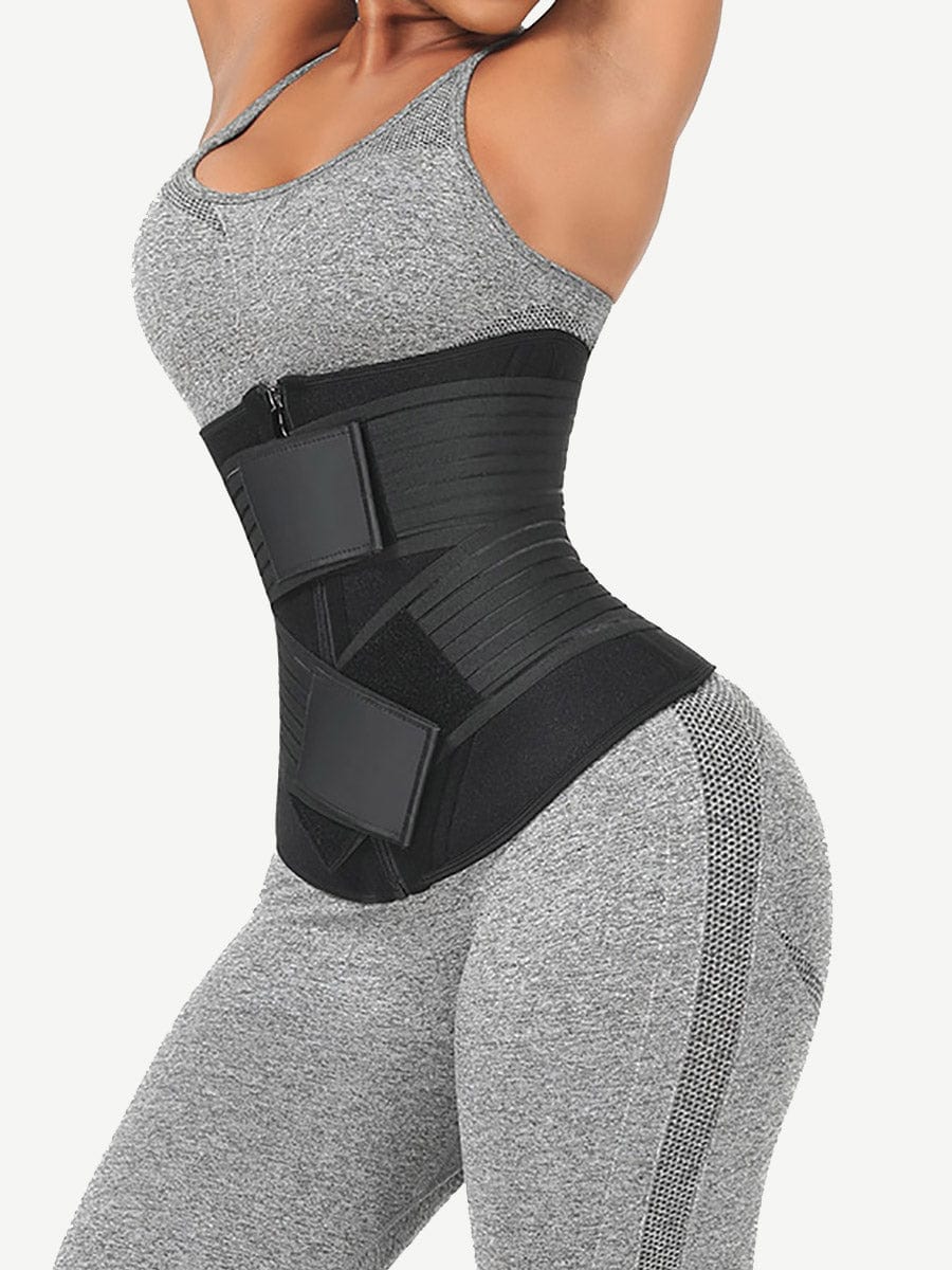 MT210297 — Long Neoprene Waist Trainer with Double Elastic Belts