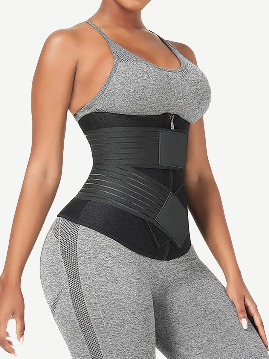 MT210297 — Long Neoprene Waist Trainer with Double Elastic Belts