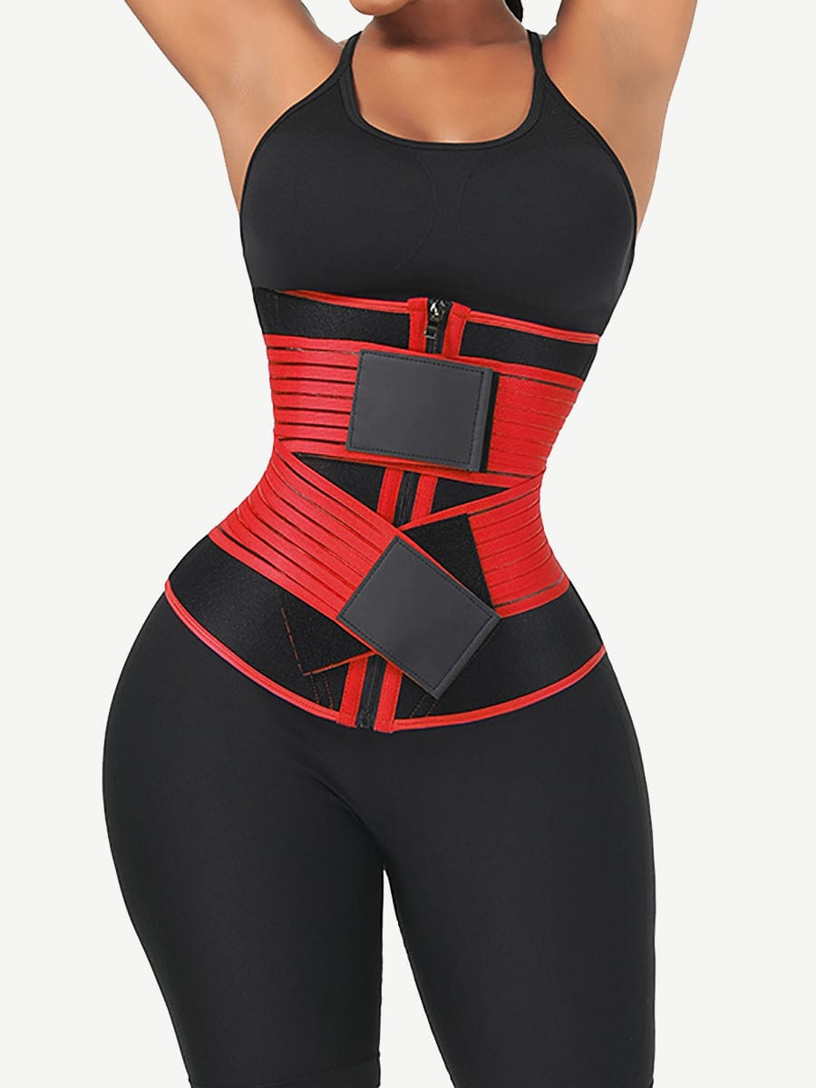 MT210297 — Long Neoprene Waist Trainer with Double Elastic Belts